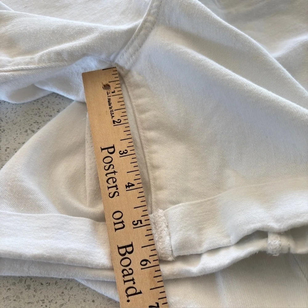 Eddie Bauer White Denim Boyfriend Shorts Plus Size 18 Stretch Denim Bermuda